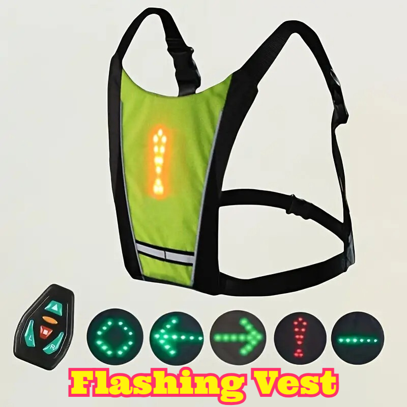 Running Visibility Gear - Kamizelka ostrzegawcza LED z pilotem, światłem