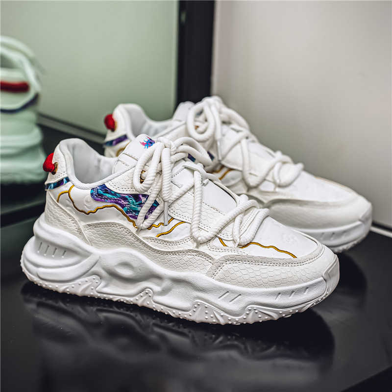Running Shoes Men - Okrągłe buty sportowe męskie z plecioną