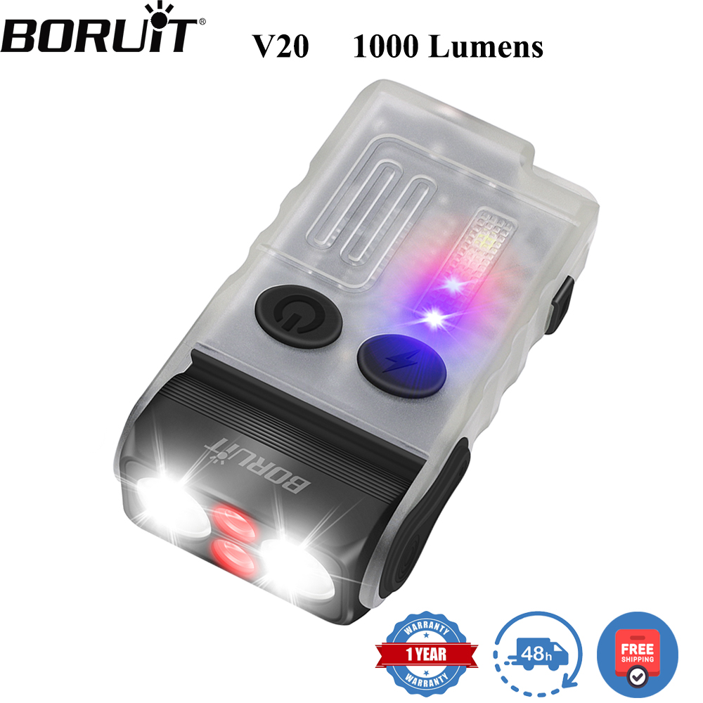 Running Headlamp - BORUiT V20 Fluorescencyjny Buzzer EDC LED