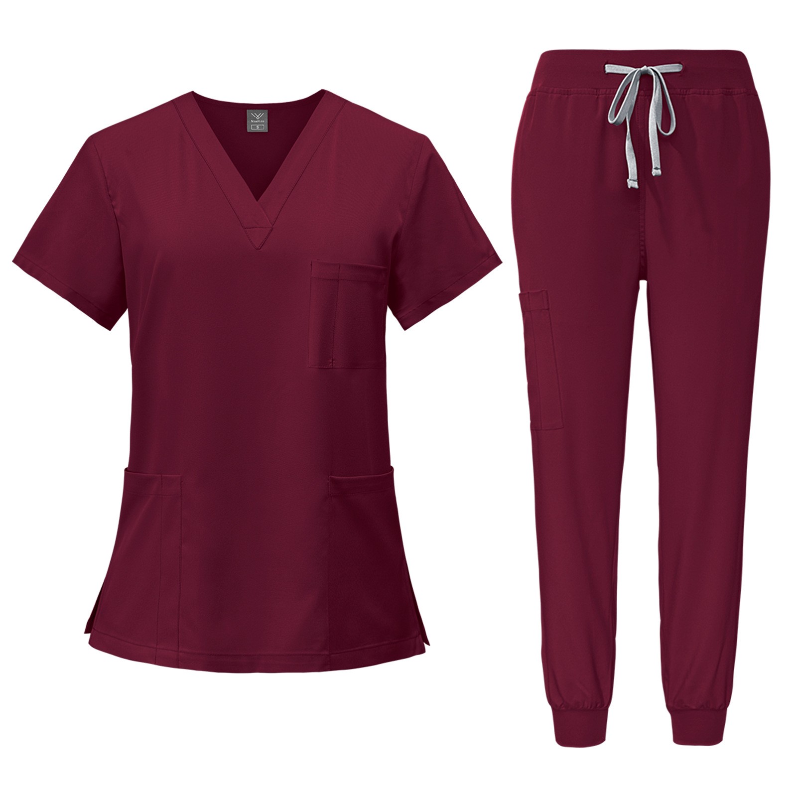 Joggers Pants - Wygodny zestaw uniformu medycznego: bluzka z