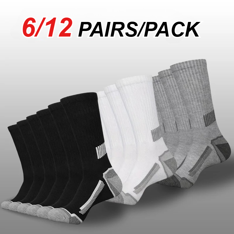 Sports Socks - 6/12 Par Męskich Skarpet Sportowych do