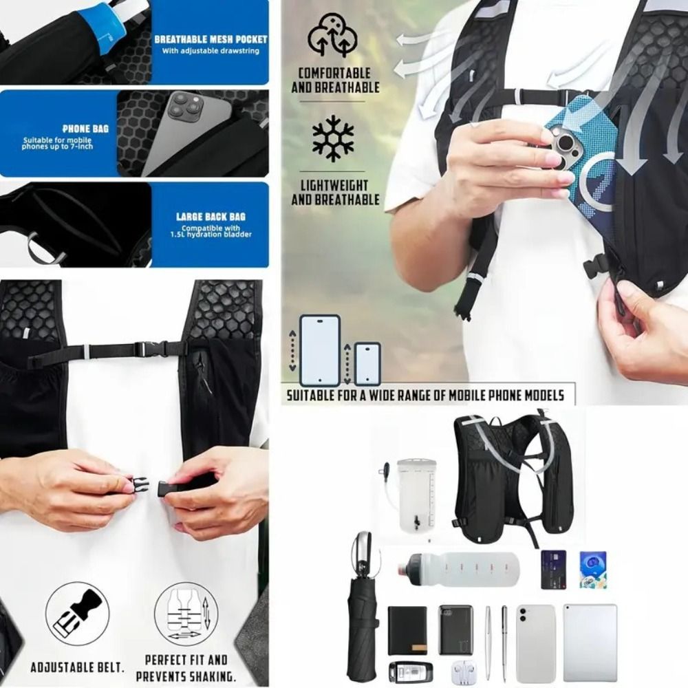 Hydration Vest - Wodoodporna, odblaskowa kamizelka do biegania z