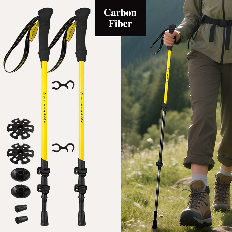 Żółty kij trekkingowy z włókna – Trekking Pole Carbon recenzja i cena